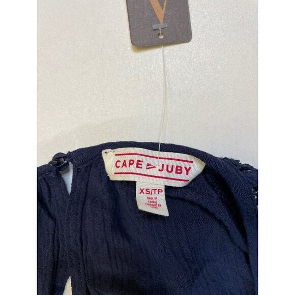 Cape Juby Cold Shoulder Blouse Top Women XS Blue NWT - Picture 4 of 6